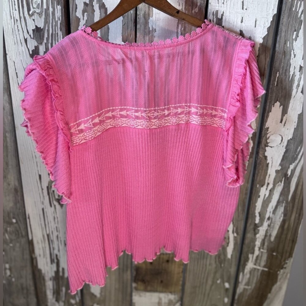 Free People Pink Lemonade Combo Pink/Rose size Large NWT *Faded See Pictures*